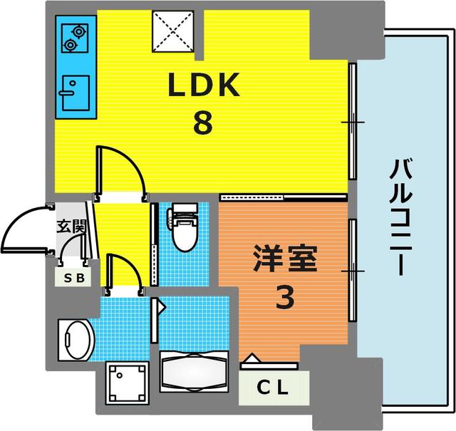 プレサンス兵庫駅前の間取り