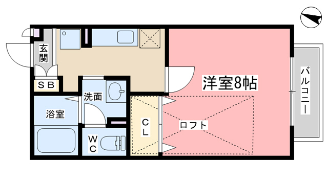 セジュール鴨土の間取り