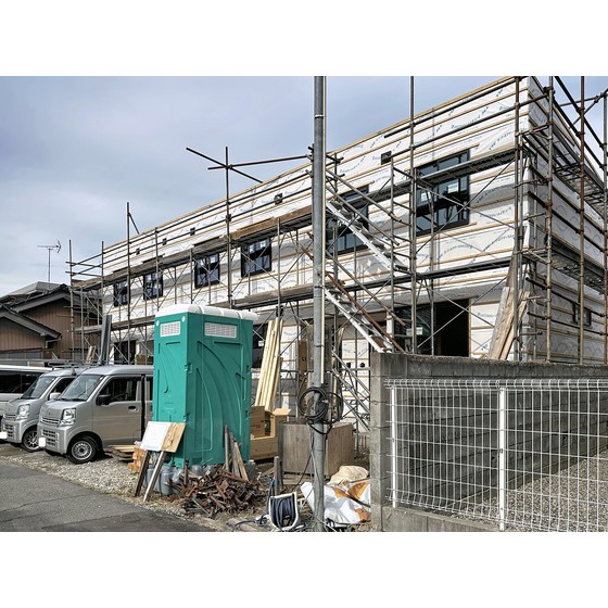 建物外観　※建築中の写真です。