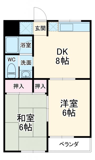 愛知県名古屋市天白区一本松１（アパート）の賃貸物件の間取り