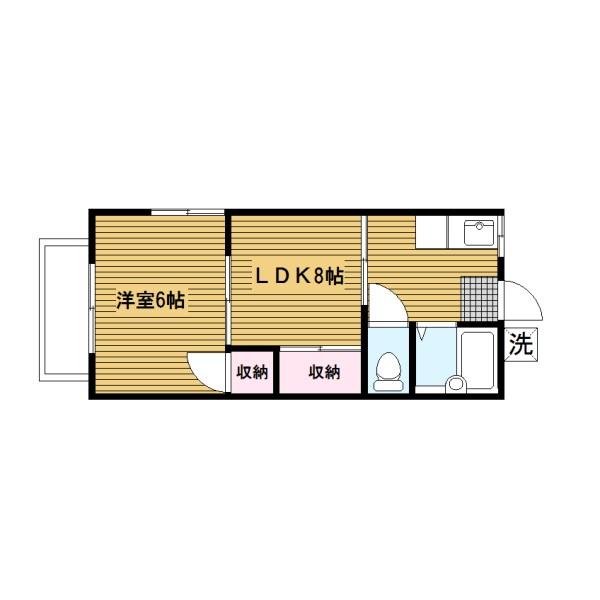 横須賀市小矢部のアパートの間取り