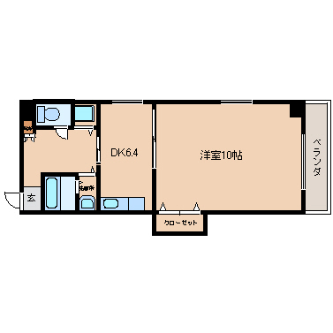 広島市中区十日市町のマンションの間取り