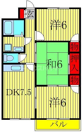 第1パークマンション西原の間取り