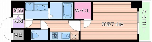 エスリード江坂垂水町の間取り