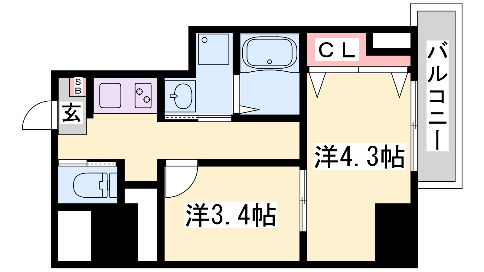 エヌエムスワサントアンの間取り