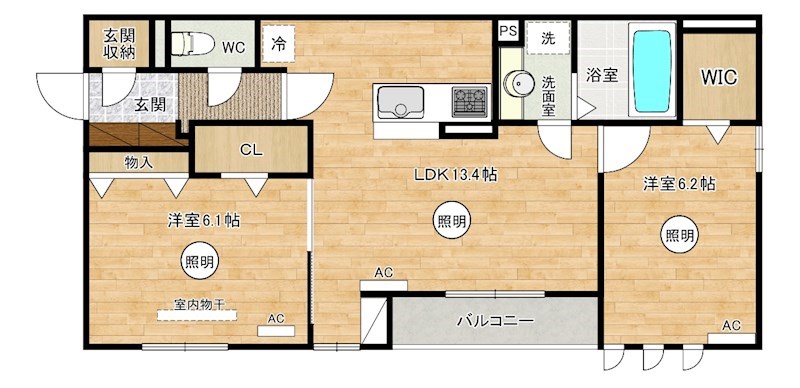 Ｄ-ＲＯＯＭ貴船の間取り