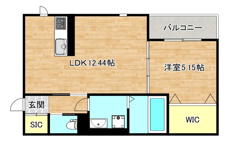 【大阪市生野区巽南のアパートの間取り】