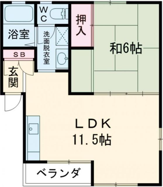 カームハイツＡの間取り