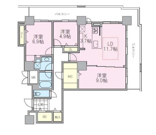 ロイヤルパークスタワー南千住の間取り