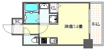 ビバーナ日本橋の間取り