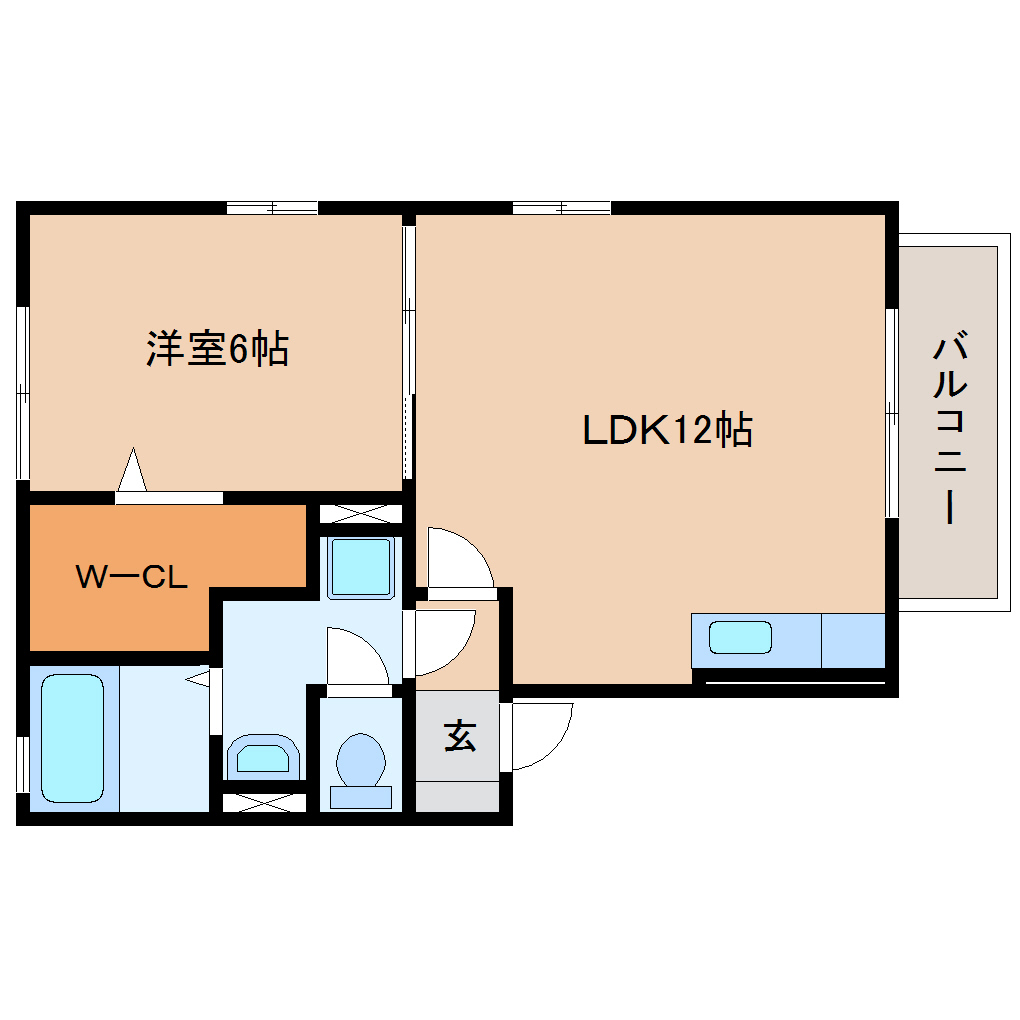 焼津市石津のアパートの間取り