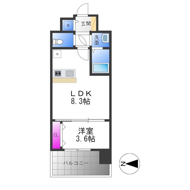 スワンズシティ大阪エスクレアの間取り