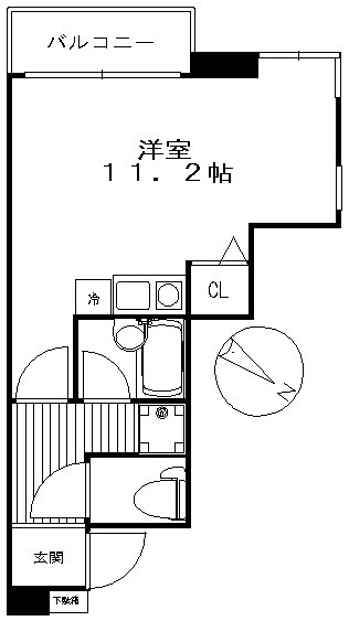 アザレア安藤202の間取り