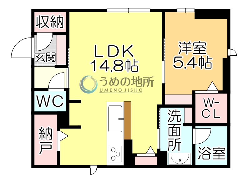 モンレーヴ本町Aの間取り