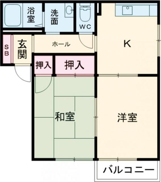 【福知山市字篠尾のアパートの間取り】