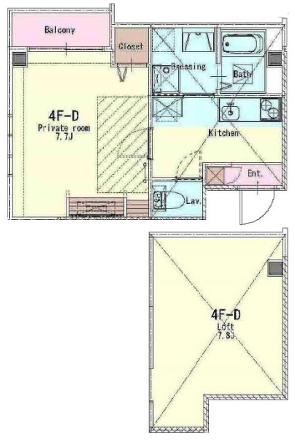 堺市堺区永代町のマンションの間取り