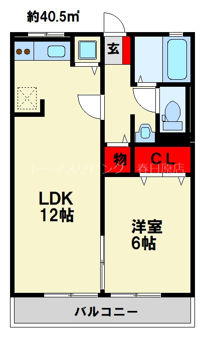 アーバンフラット山田Aの間取り