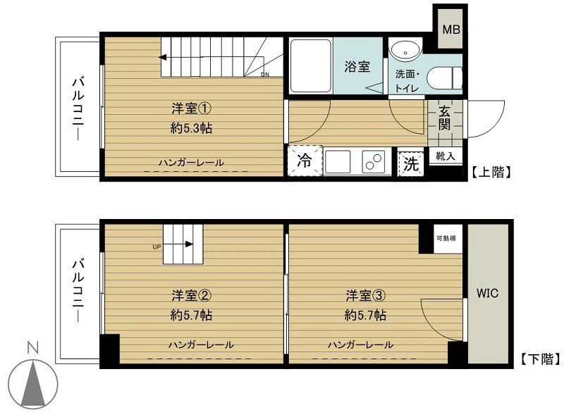 大田区中馬込のマンションの間取り