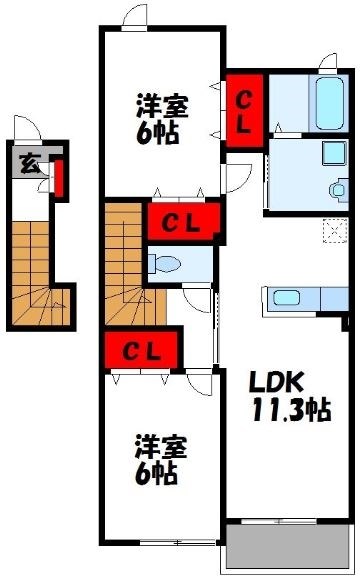 グリーンヒルズ旭D棟の間取り