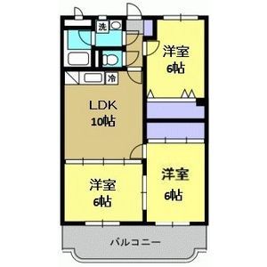 宇都宮市東簗瀬のマンションの間取り