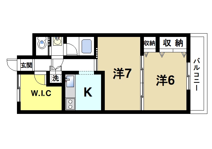 天理市川原城町のマンションの間取り