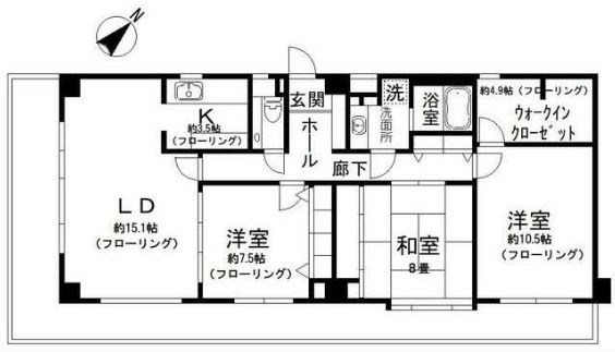 横浜市南区大岡のマンションの間取り