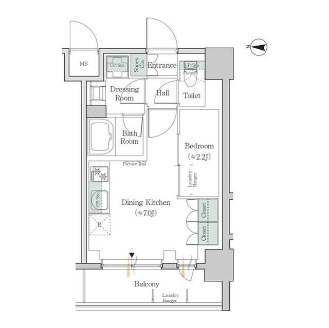 江東区亀戸のマンションの間取り