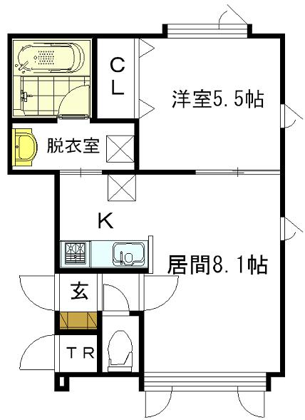 旭川市南五条通のアパートの間取り