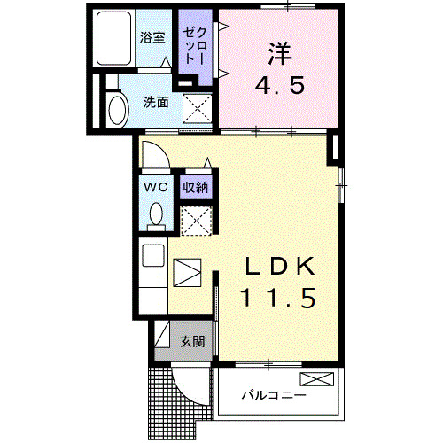 清須市春日のアパートの間取り