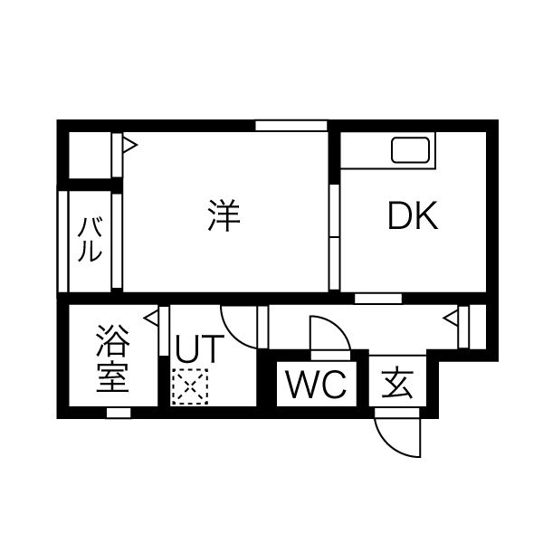 三木市府内のアパートの間取り