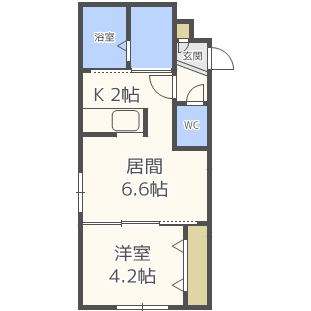 札幌市北区北三十四条西のマンションの間取り