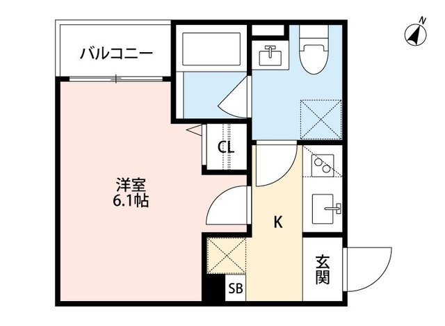 西宮市生瀬東町のアパートの間取り