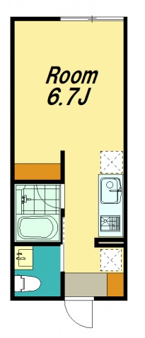 大竹市小方のアパートの間取り