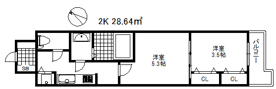 ラヴ神戸三宮の間取り