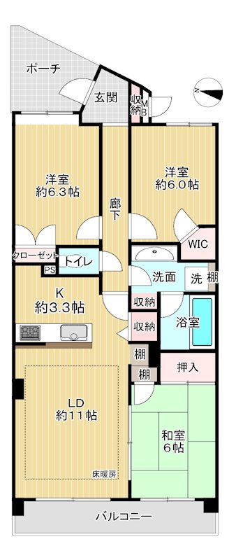 エクセレント津田沼ヒルズの間取り