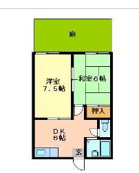 呉市吉浦東本町のアパートの間取り