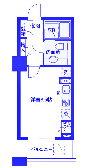 横浜市神奈川区金港町のマンションの間取り