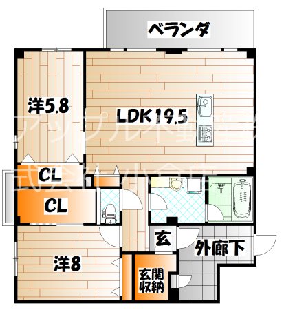 ハビテ足立の間取り