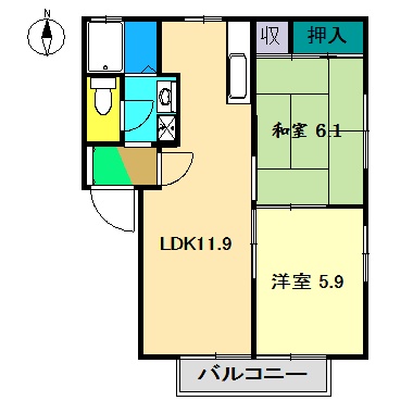 フォーレス弘石 A棟の間取り