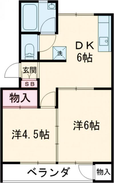 平和橋コーポの間取り