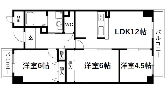 フロレセール南六甲の間取り