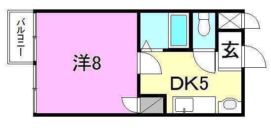 伊予市下吾川のマンションの間取り