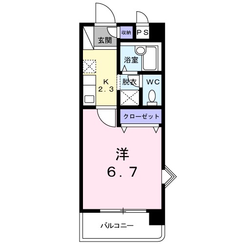 中間市東中間のマンションの間取り