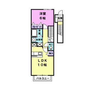 名鉄名古屋本線 東枇杷島駅 徒歩8分 2階建 築19年の間取り写真