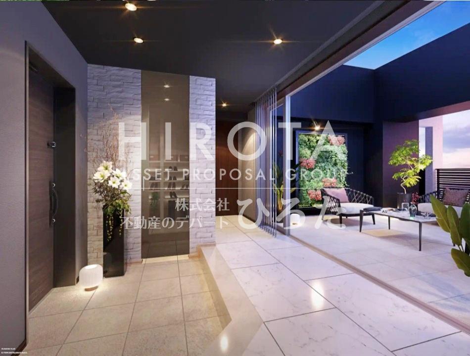 玄関　完成予想図、パース画像になります。