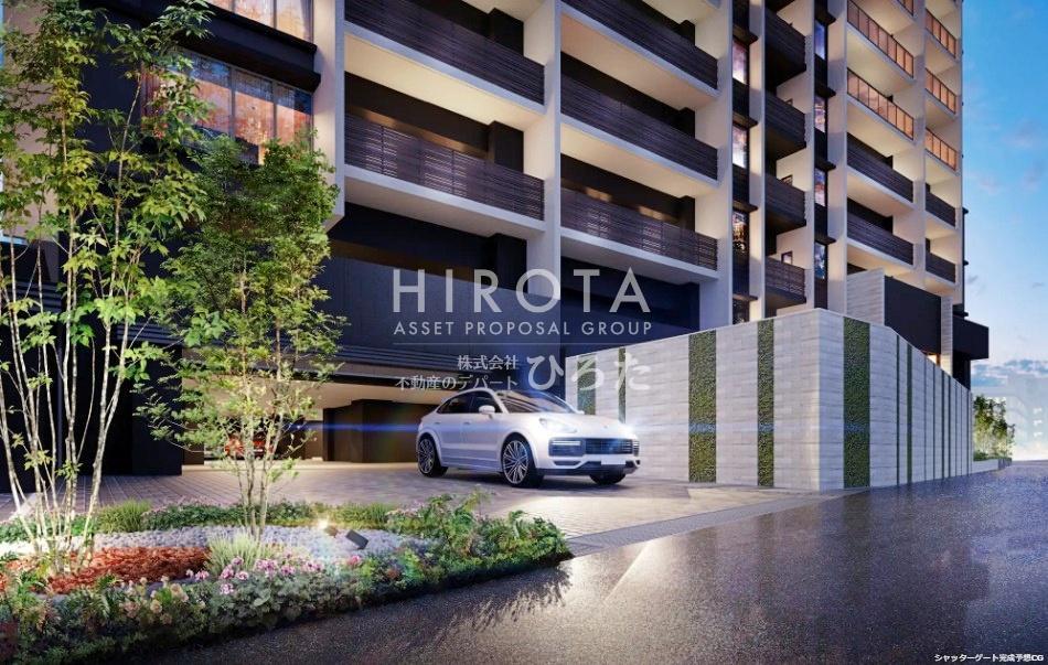 駐車場　完成予想図、パース画像になります。