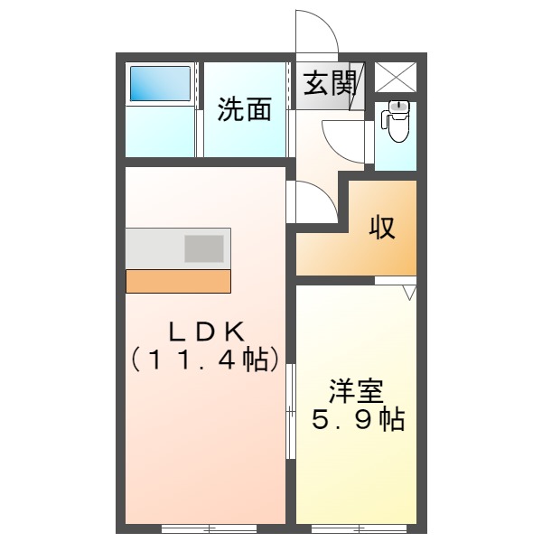 メルローズ打馬IIの間取り