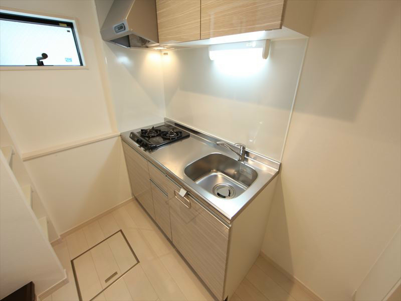 キッチン　システムキッチン　2口コンロ付