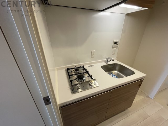 キッチン　2口ガスコンロ付で機能的なキッチンです！