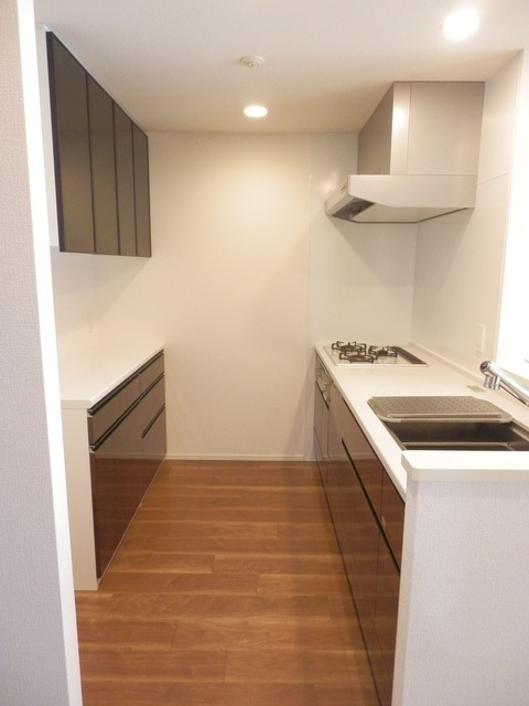 その他設備　キッチン３．２畳　システムキッチン　食器棚（２０２４年５月撮